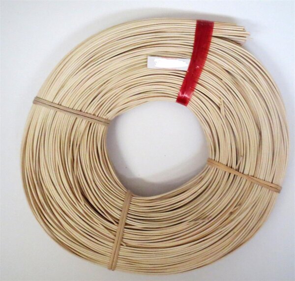 4,0 mm Peddigrohr 500g natur rotband auf der Rolle